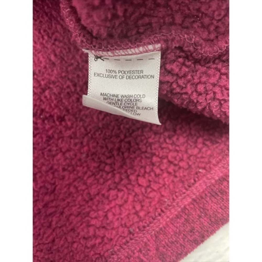Koppen Hoodie Pullover Sherpa Sweater Fleece Marled Raspberry Womens XL Warm EUC - Picture 5 of 11